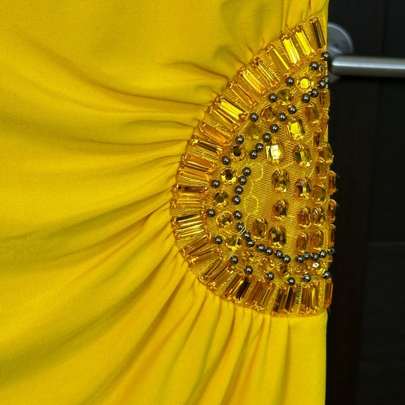 Sunshine Yellow Women's Blouse with Embellishments - Picture 5 of 10